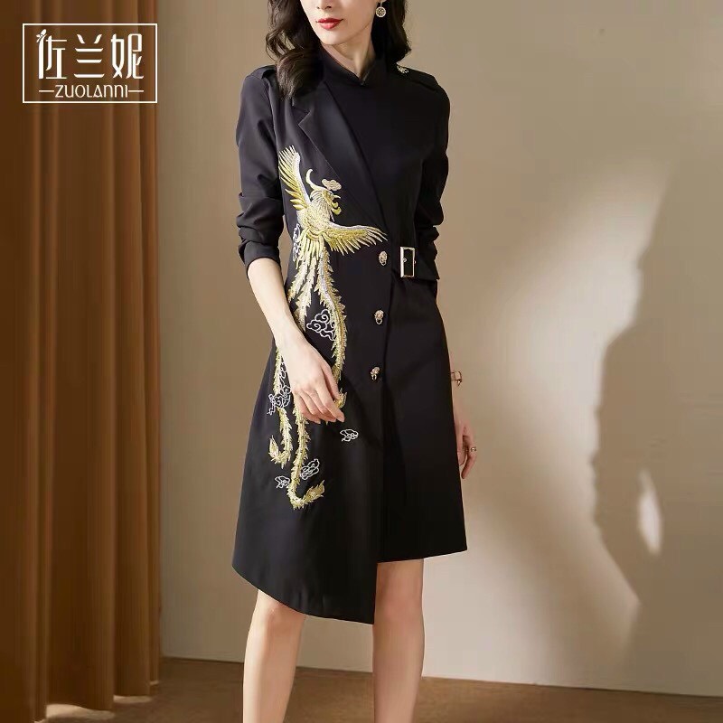 Đầm Cổ Tàu Thêu Phượng Hoàng - HN913